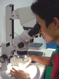 Precede employee tests and inspects precision parts for quality control 